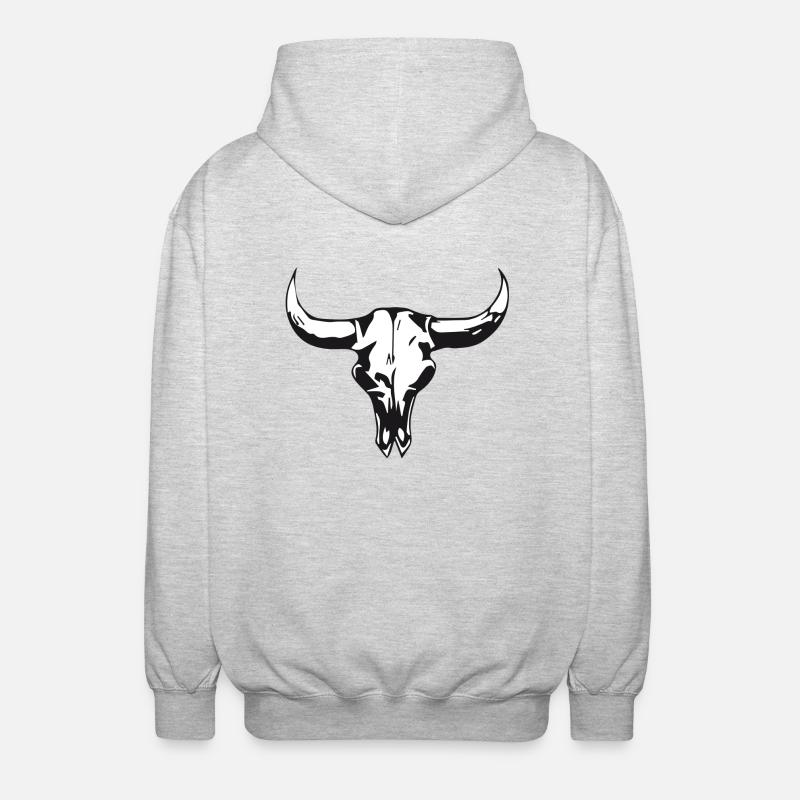 cowskull - Unisex Kapuzenjacke - Hellgrau meliert