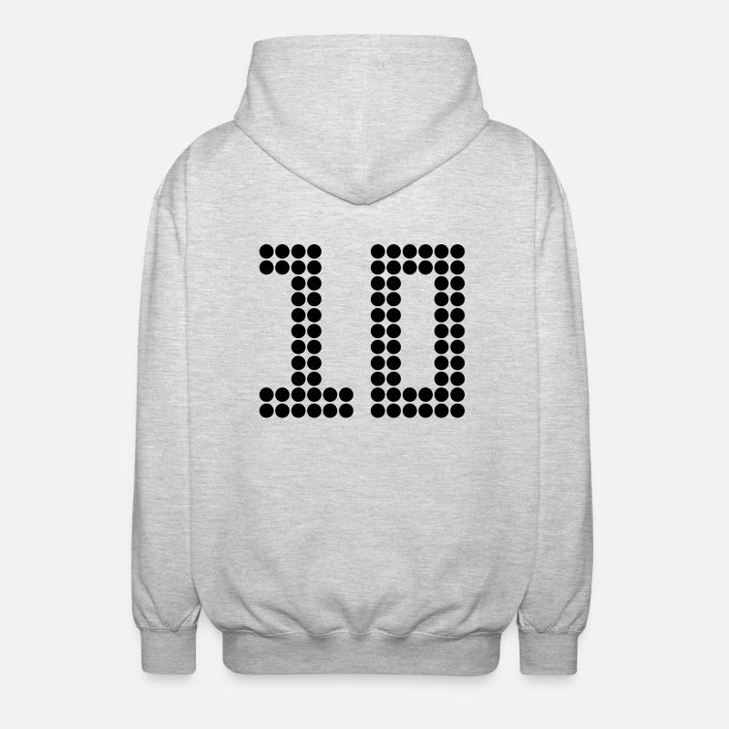 10 - Unisex Kapuzenjacke - Hellgrau meliert