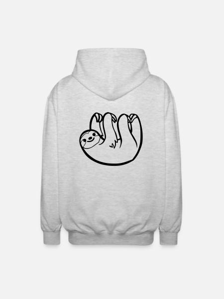 Faultier - Unisex Kapuzenjacke - Hellgrau meliert