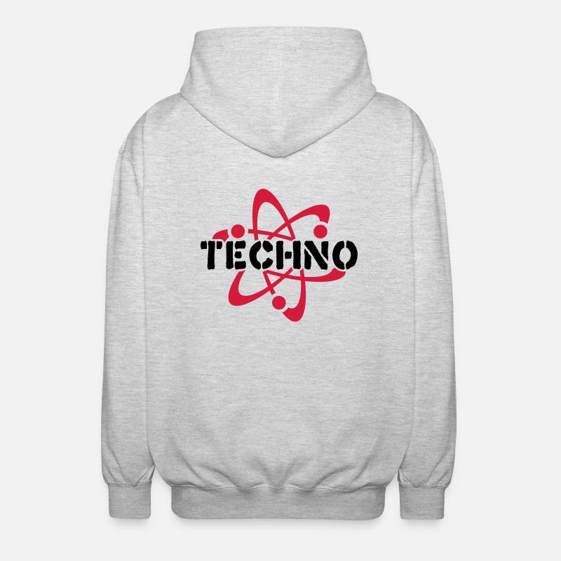 Techno__V003 - Veste à capuche unisexe - gris clair chiné