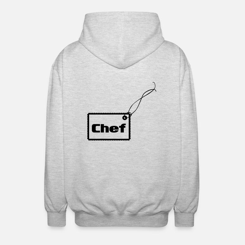 Chef Anhänger - Unisex Kapuzenjacke - Hellgrau meliert
