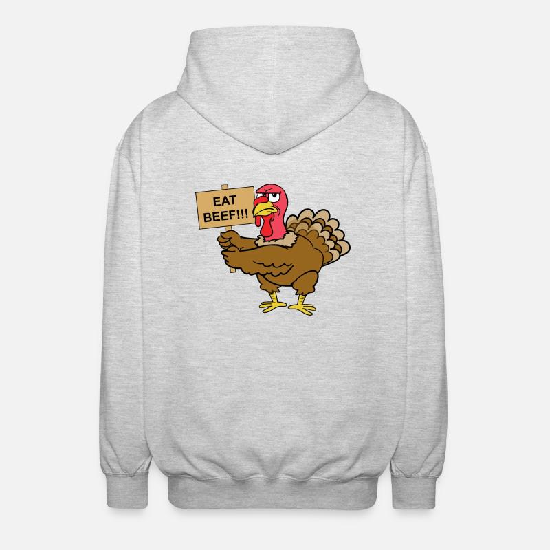 Thanksgiving Truthahn Pute - Unisex Kapuzenjacke - Hellgrau meliert