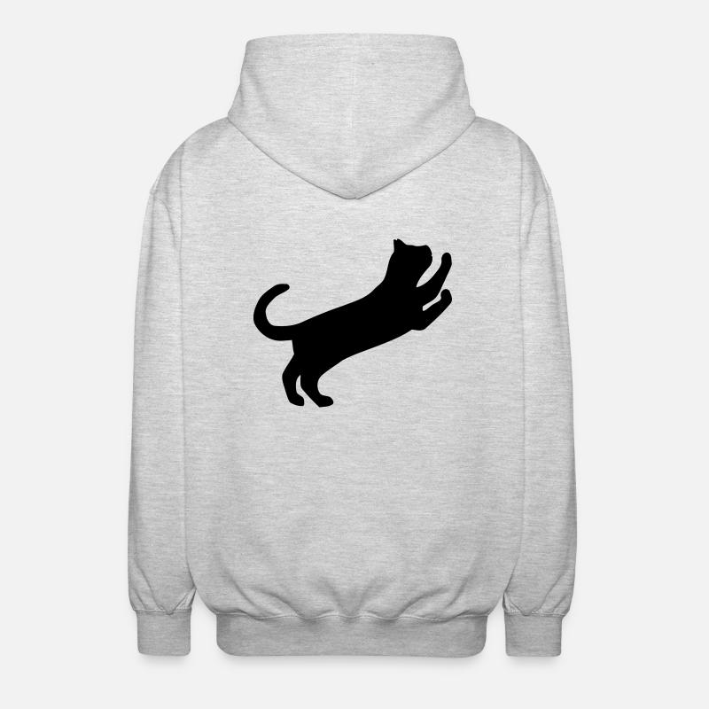 cat7 - Unisex Kapuzenjacke - Hellgrau meliert