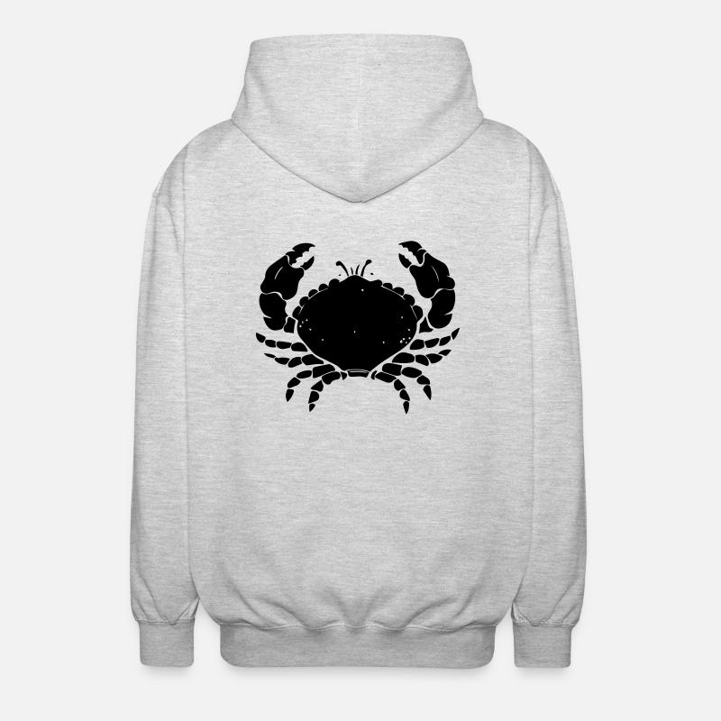 crab - Unisex Kapuzenjacke - Hellgrau meliert