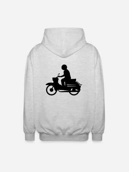 Fahrzeug - Simson Schwalbe - Unisex Kapuzenjacke - Hellgrau meliert
