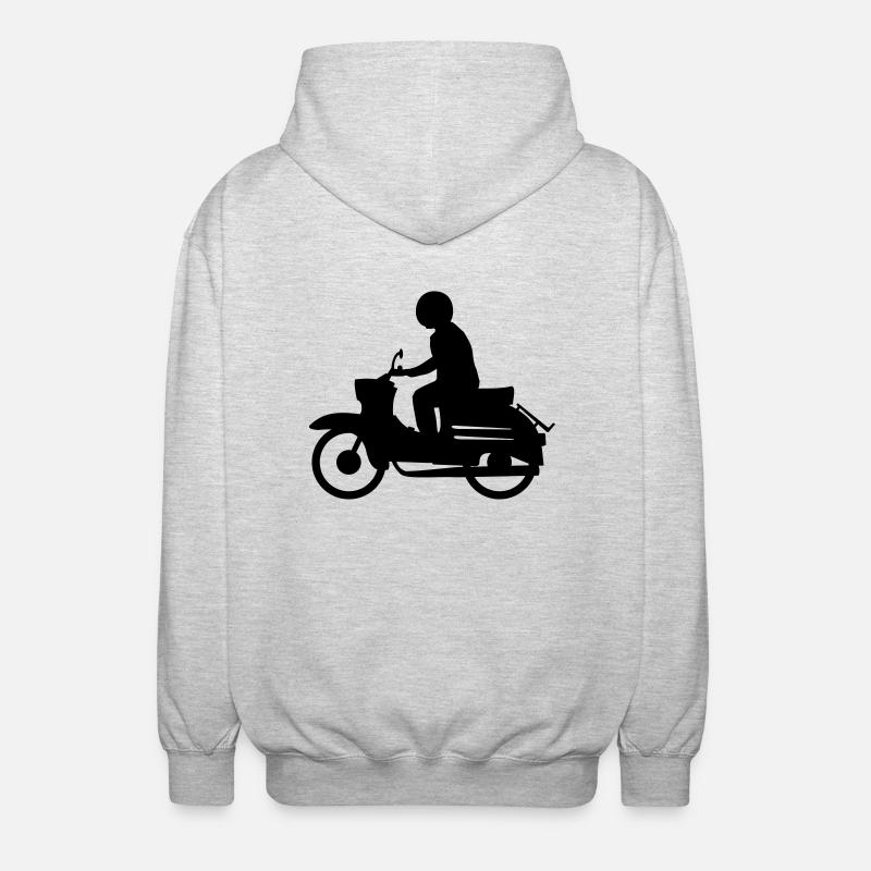 Fahrzeug - Simson Schwalbe - Unisex Kapuzenjacke - Hellgrau meliert