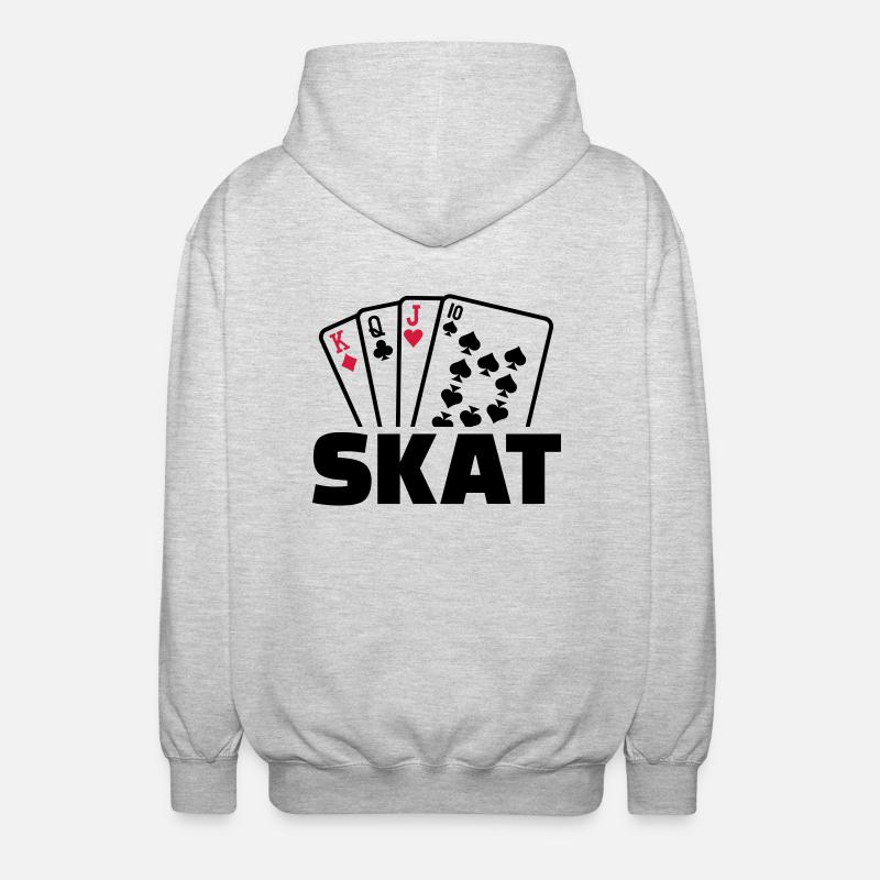 Skat - Unisex Kapuzenjacke - Hellgrau meliert