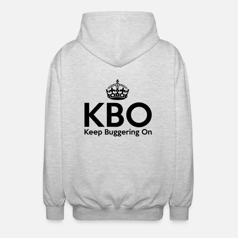 KBO - Keep Buggering on - Veste à capuche unisexe - gris clair chiné
