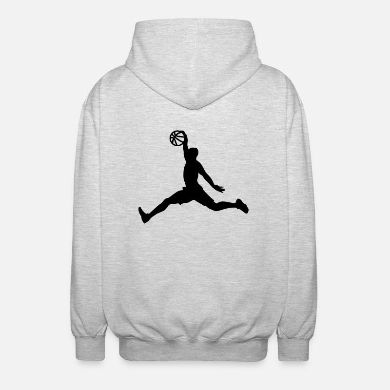 Basketball - Veste à capuche unisexe - gris clair chiné