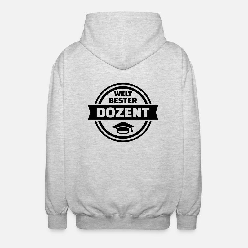 Dozent - Unisex Kapuzenjacke - Hellgrau meliert