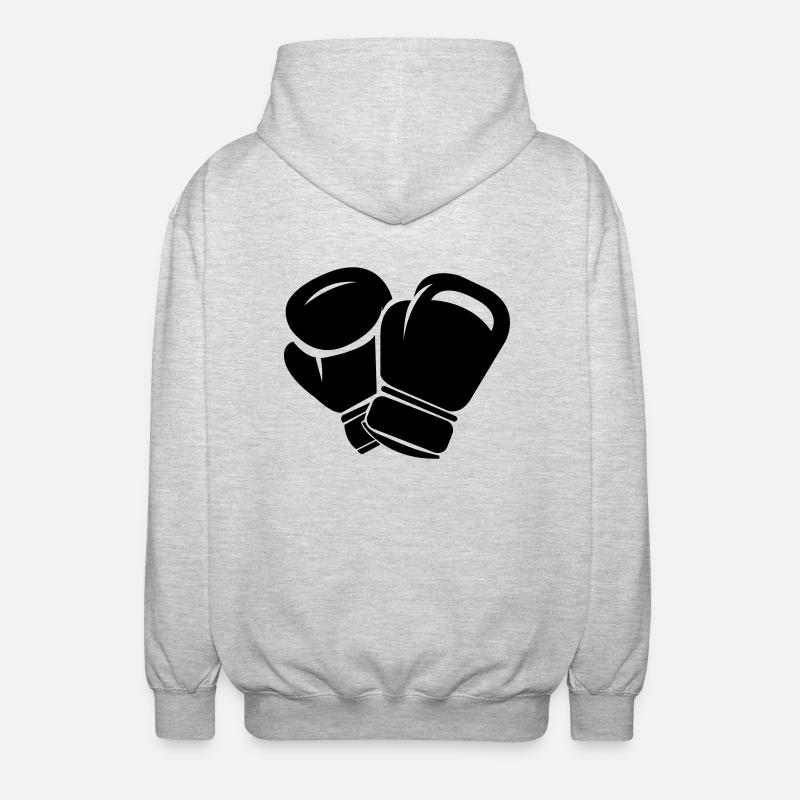 box_handschuhe - Unisex Hooded Jacket - light heather grey