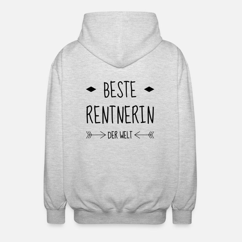 retraite / retraité / retraitée / pension - Veste à capuche unisexe - gris clair chiné
