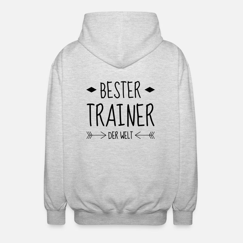 Coach / Coaching / Trainer / Sport - Unisex Kapuzenjacke - Hellgrau meliert
