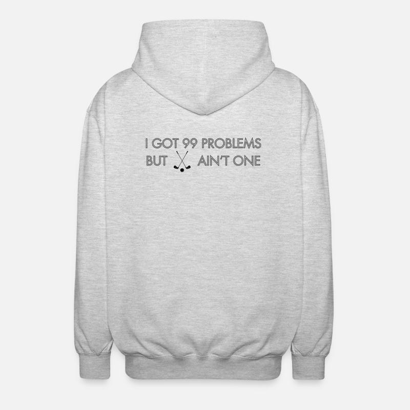 99 Problems - Golf - Unisex Hooded Jacket - light heather grey