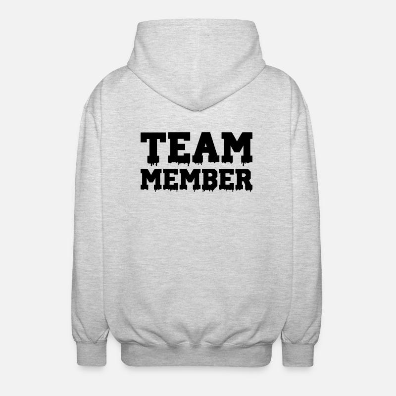 Team Member - Unisex Kapuzenjacke - Hellgrau meliert