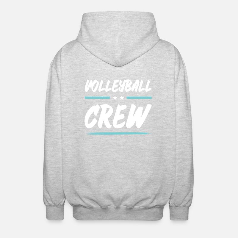 Volleyball Crew - Unisex Hooded Jacket - light heather grey
