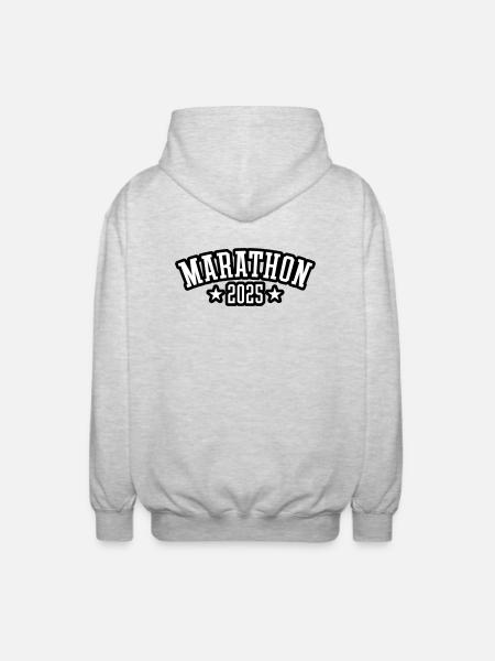 Marathon 2025 Running - Unisex Hooded Jacket - light heather grey