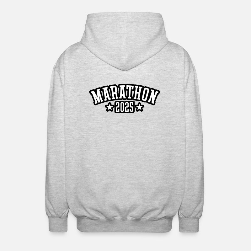 Marathon 2025 Course à pied - Veste à capuche unisexe - gris clair chiné