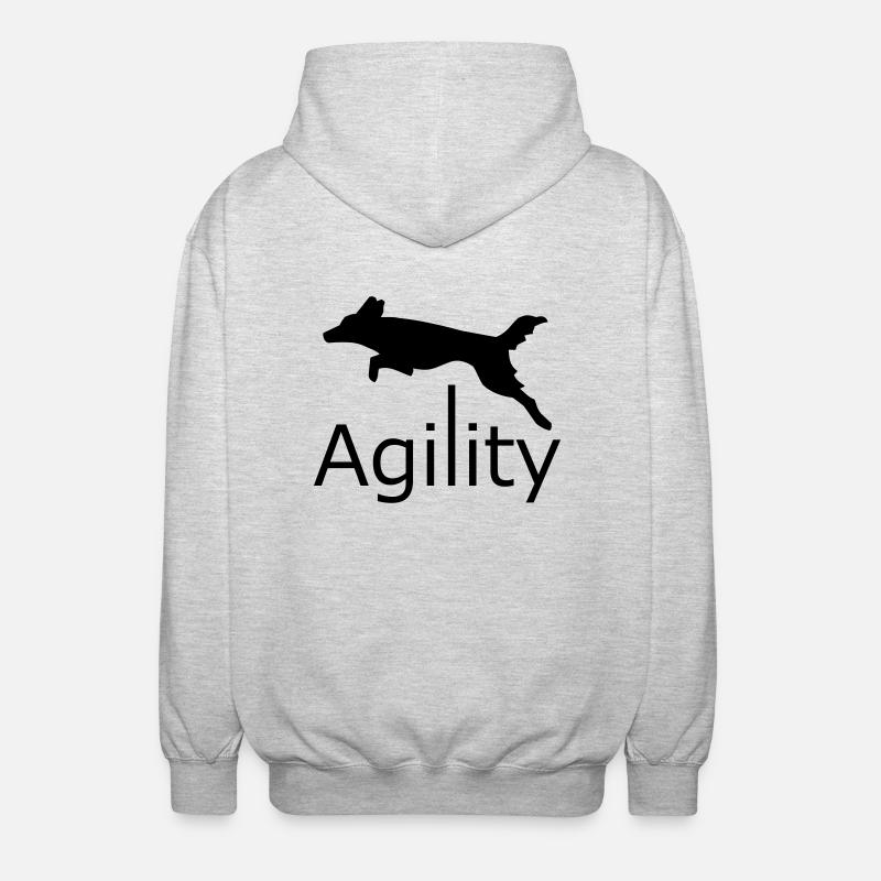 Agilité - Veste à capuche unisexe - gris clair chiné