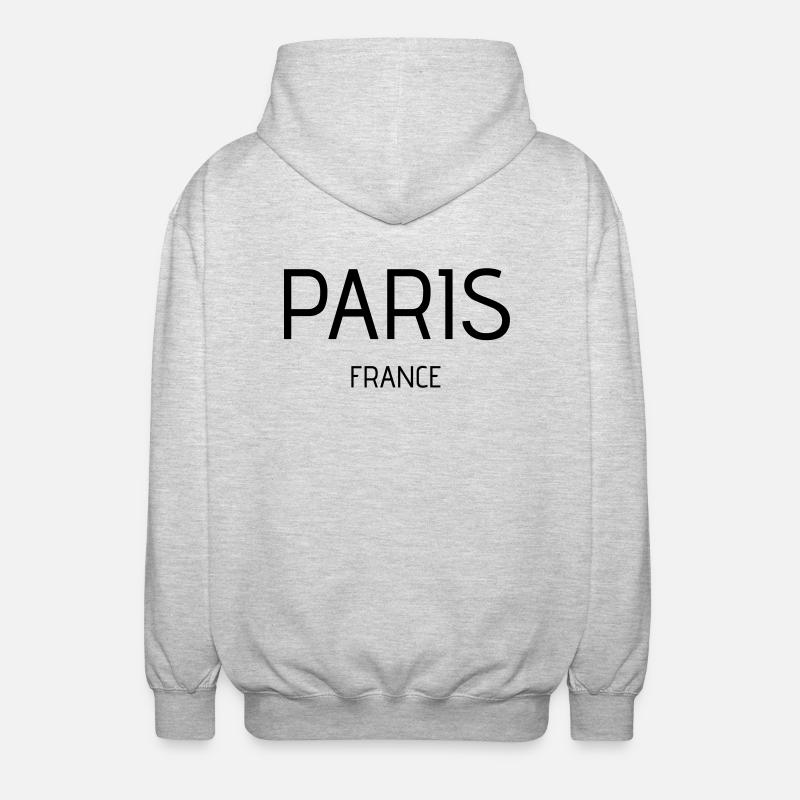 paris - Unisex Kapuzenjacke - Hellgrau meliert