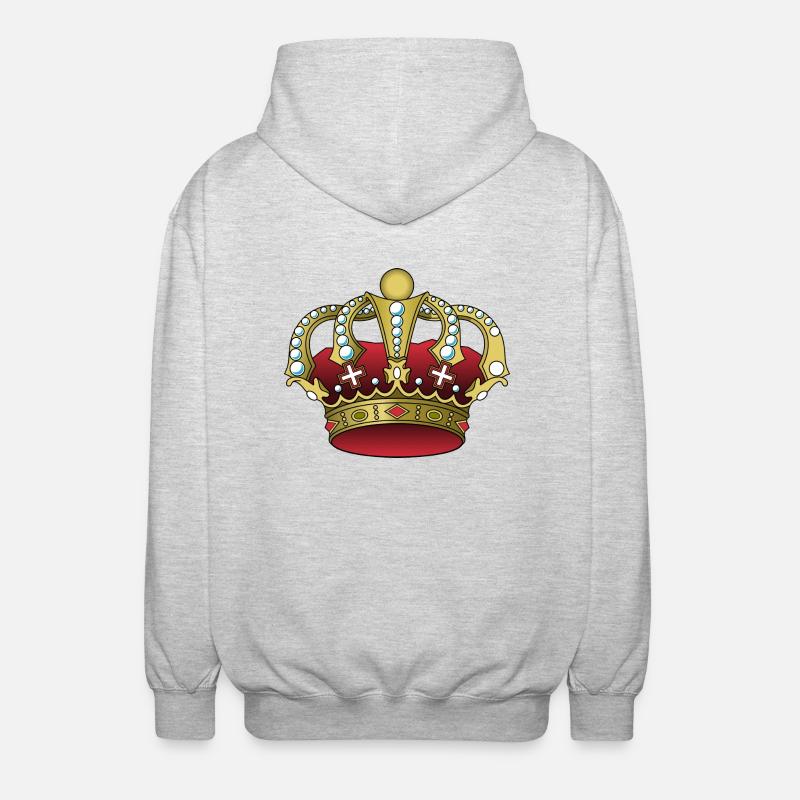 Krone - Unisex Kapuzenjacke - Hellgrau meliert
