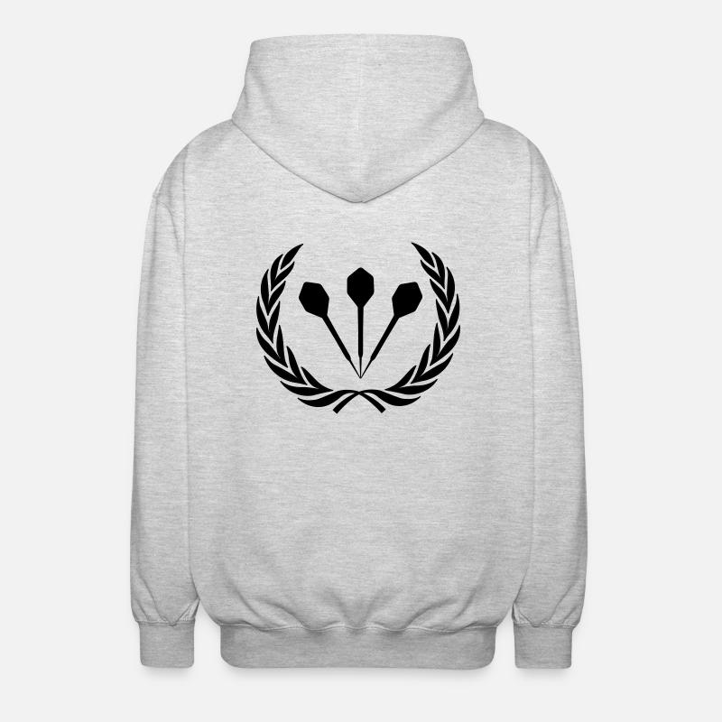 Dart Pfeile Kranz - Unisex Kapuzenjacke - Hellgrau meliert