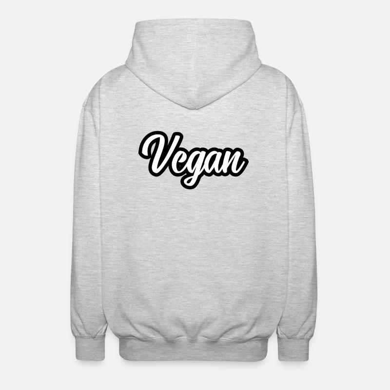 Végétaliens végétaliens végétariens - Veste à capuche unisexe - gris clair chiné