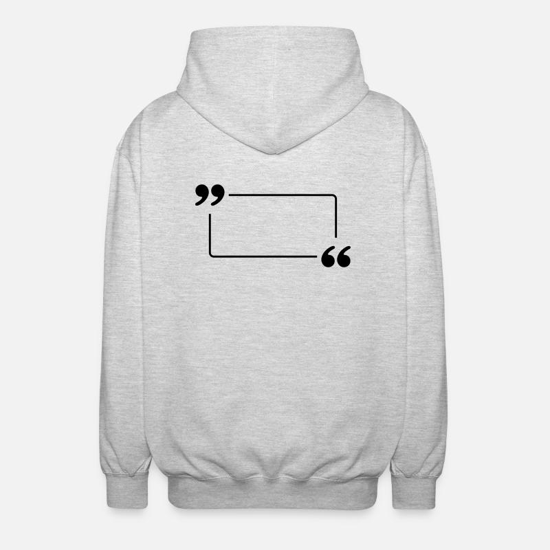 Bulle citation 1 (à personnaliser) - Veste à capuche unisexe - gris clair chiné