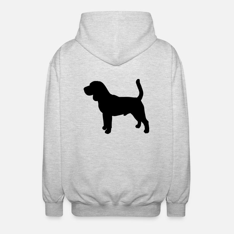 Debout Beagle - Veste à capuche unisexe - gris clair chiné