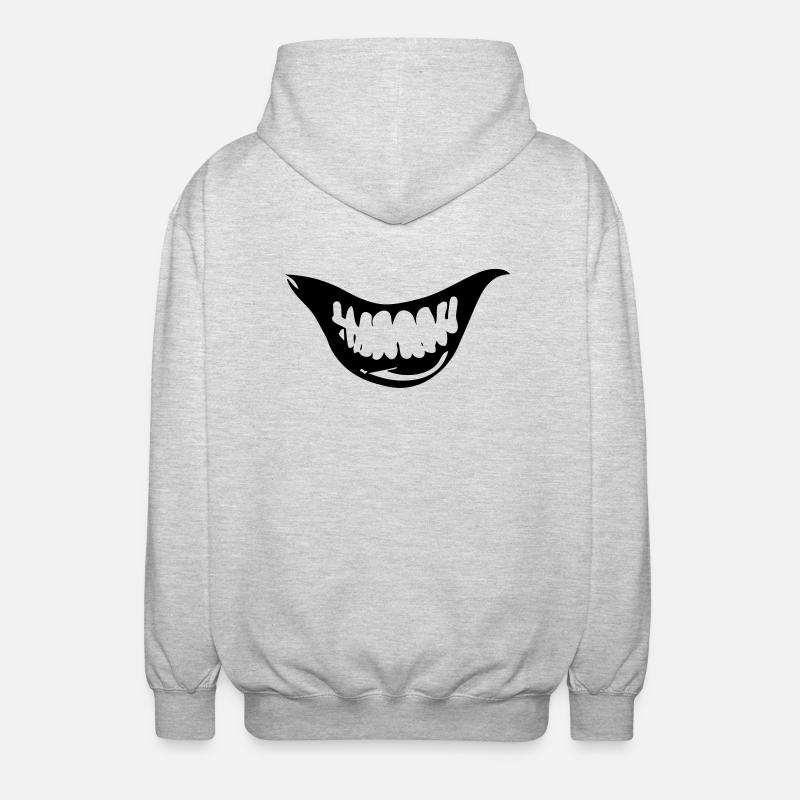 Sourire diabolique - Veste à capuche unisexe - gris clair chiné