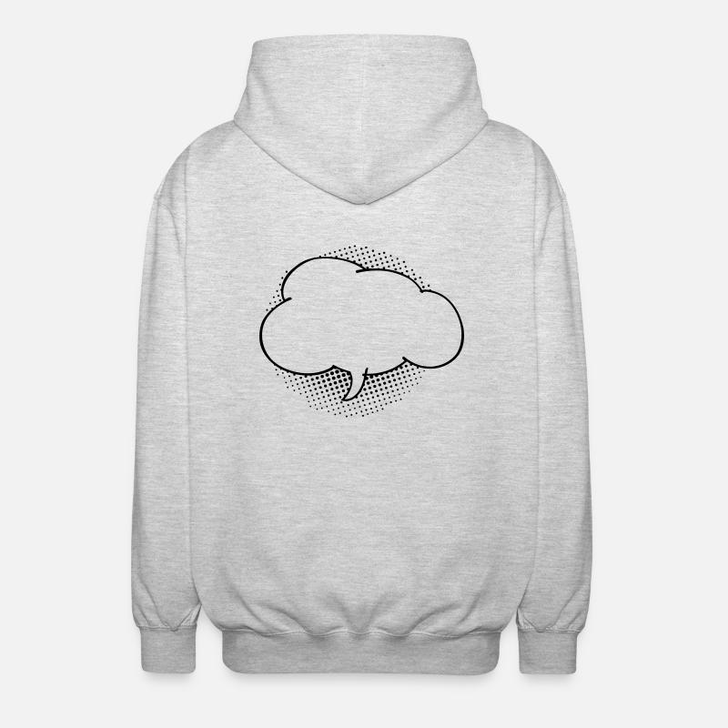 Bulle nuage - Veste à capuche unisexe - gris clair chiné