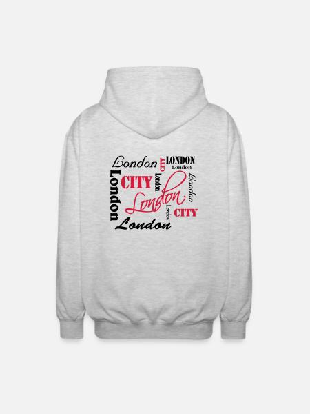 London - Unisex Hooded Jacket - light heather grey