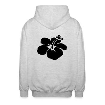 hibiscus - Veste à capuche unisexe - gris clair chiné - Dos - AI Model Male 185 light (185cm)