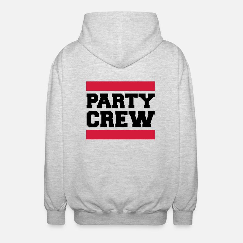 Party Crew Design - Unisex Kapuzenjacke - Hellgrau meliert