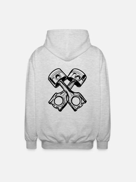 2 Cylinder - Unisex Kapuzenjacke - Hellgrau meliert