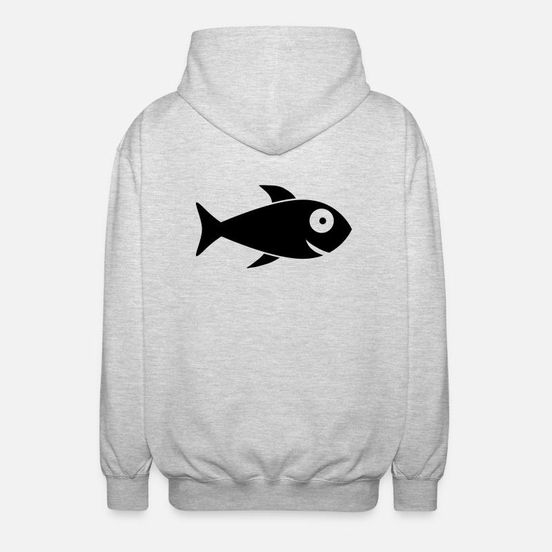 Cool Fish - Unisex Hooded Jacket - light heather grey