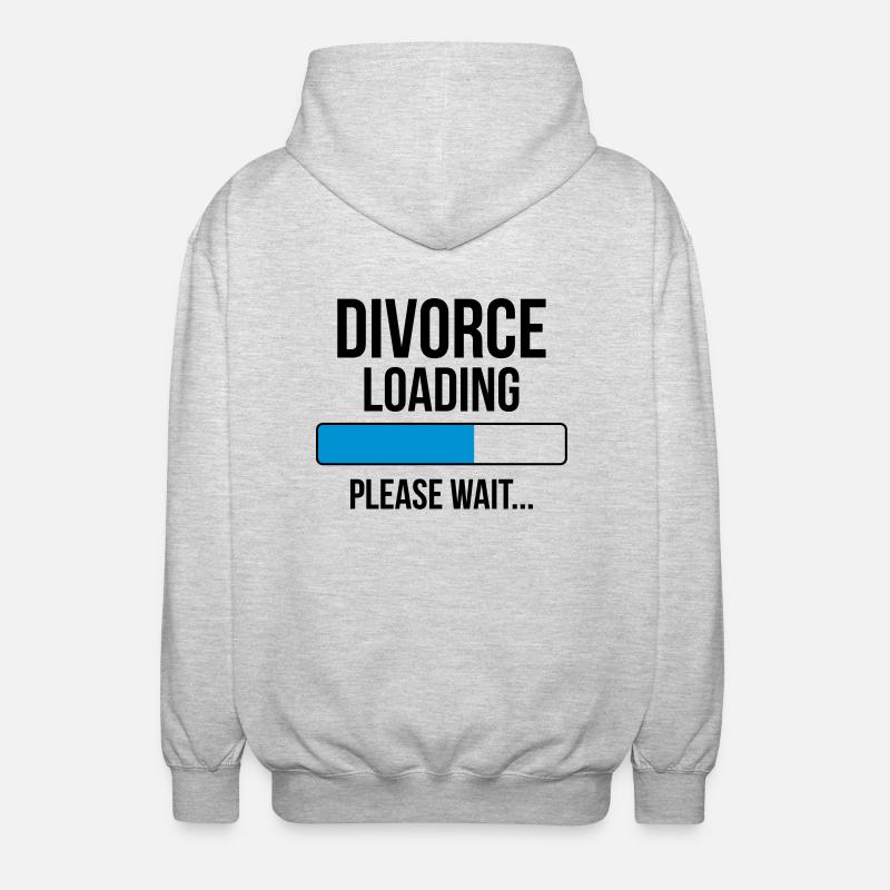 Divorce Loading Please wait... - Veste à capuche unisexe - gris clair chiné