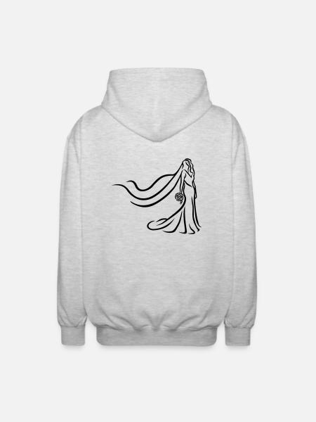 Bride - Unisex Hooded Jacket - light heather grey