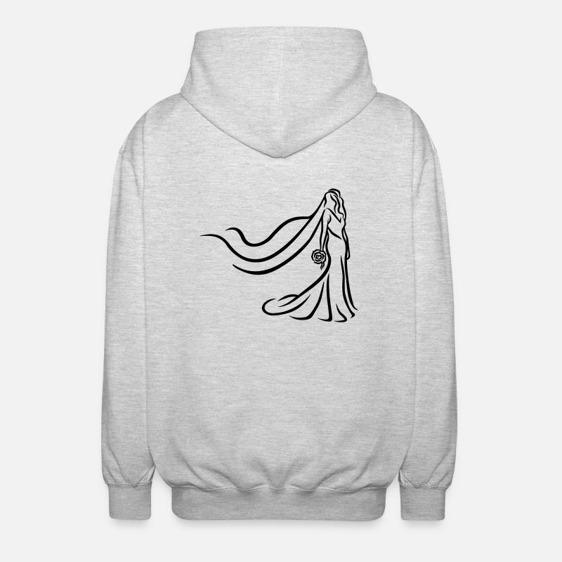 Braut - Unisex Kapuzenjacke - Hellgrau meliert
