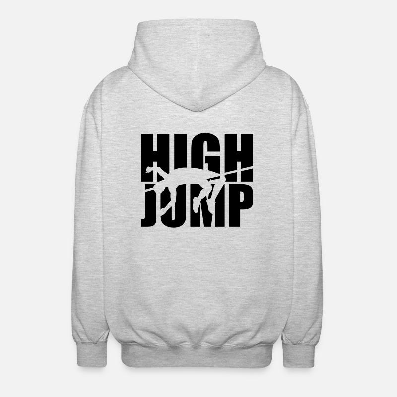High jump - Unisex Hooded Jacket - light heather grey