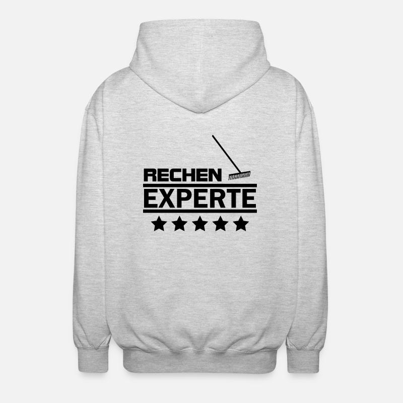 rechen experte - Unisex Kapuzenjacke - Hellgrau meliert