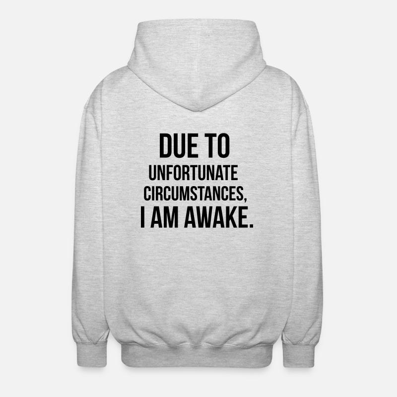 I am awake - Unisex Kapuzenjacke - Hellgrau meliert