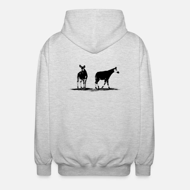 Okapi - Unisex Kapuzenjacke - Hellgrau meliert