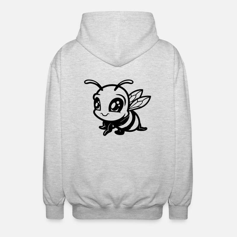 Bee Bumblebee Comic - Unisex Hooded Jacket - light heather grey