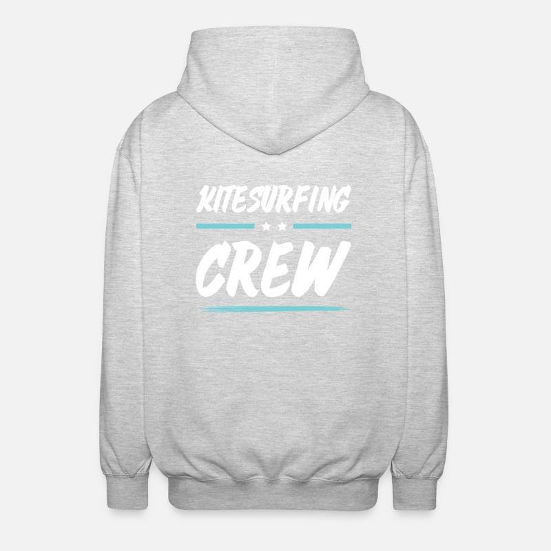 Kitesurfing Crew - Unisex Hooded Jacket - light heather grey