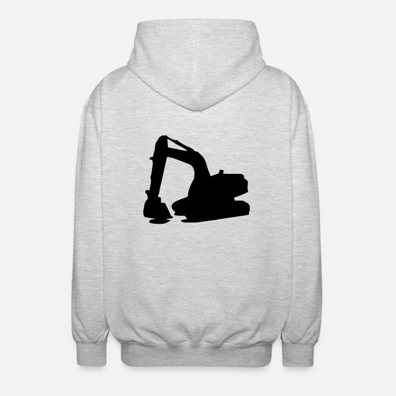 Bagger - Unisex Kapuzenjacke - Hellgrau meliert