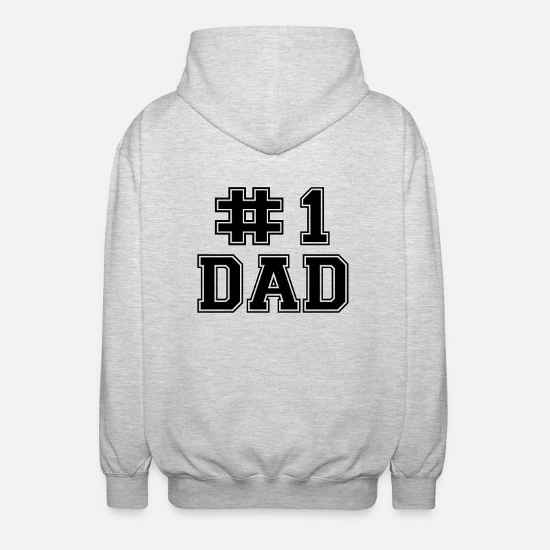 Numer One Dad - Unisex Kapuzenjacke - Hellgrau meliert