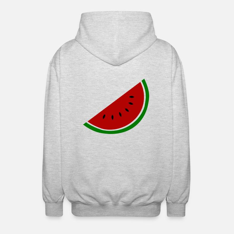 Pastèque - Veste à capuche unisexe - gris clair chiné