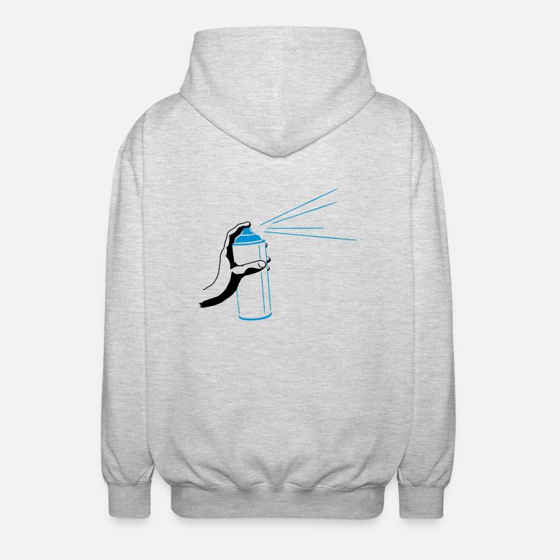 Spraydose - Unisex Kapuzenjacke - Hellgrau meliert