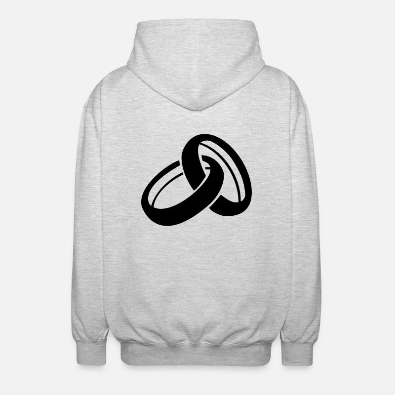 Eheringe - Unisex Kapuzenjacke - Hellgrau meliert
